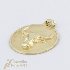 Anhänger - 'Stier' - Sternzeichen - 14K/585 Gelbgold