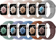 10 Pack Silicone Bands Compatible with Apple Watch 38Mm 40Mm 41Mm 42Mm 44Mm 45Mm