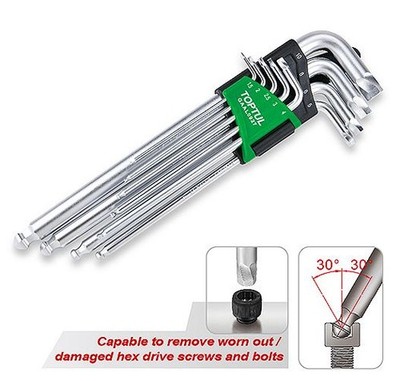 For TOPTUL GAAL0927 Set of key wrenches 9 pcs GAAL0927 A GLOBAL BRAND IN THE PR