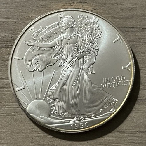 1996 AMERICAN SILVER EAGLE 1 OZ .999 FINE SILVER