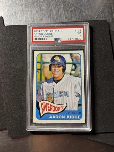 2014 Topps Heritage Minor League 175 Aaron Judge PSA 7 Near Mint RC True Rookie