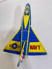 Vintage Japanese Tin Toy Plane Navy Fighter Plane VF 24 Aircraft