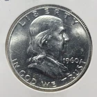 1960 D Franklin Silver Half Dollar AU/BU Proof Like Choice Gem Silver