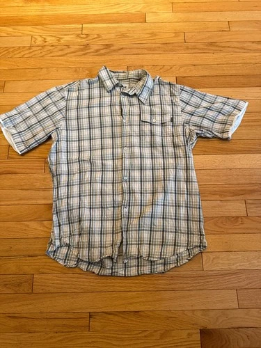 Stussy Men's Plaid Short Sleeve Cotton Button Down Shirt Size XL - product listing photo