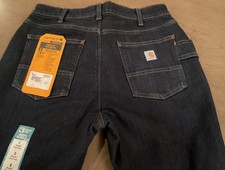 New Carhartt Rugged Flex Relaxed Fit Fleece Lined Jeans Womens BD6000-W Sz 8 Reg