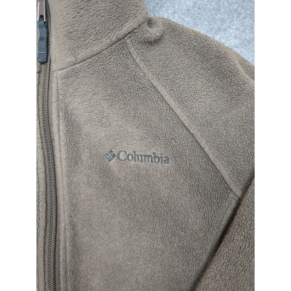 Chaqueta polar Columbia Sportswear juvenil 14/16 cremallera completa cuello falso marrón Foto 4 de 4