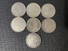 Lot of 7 Morgan Dollars 90% Silver 1884-1921 Circulated
