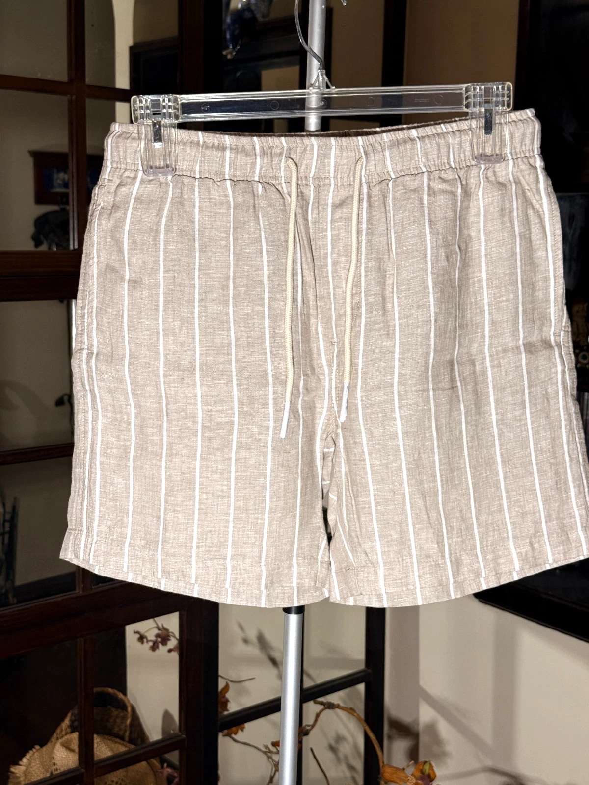 Michael Strahan Men's 100% Linen Shorts Drawstring Elastic Waist Pockets NEW
Opens in a new window o