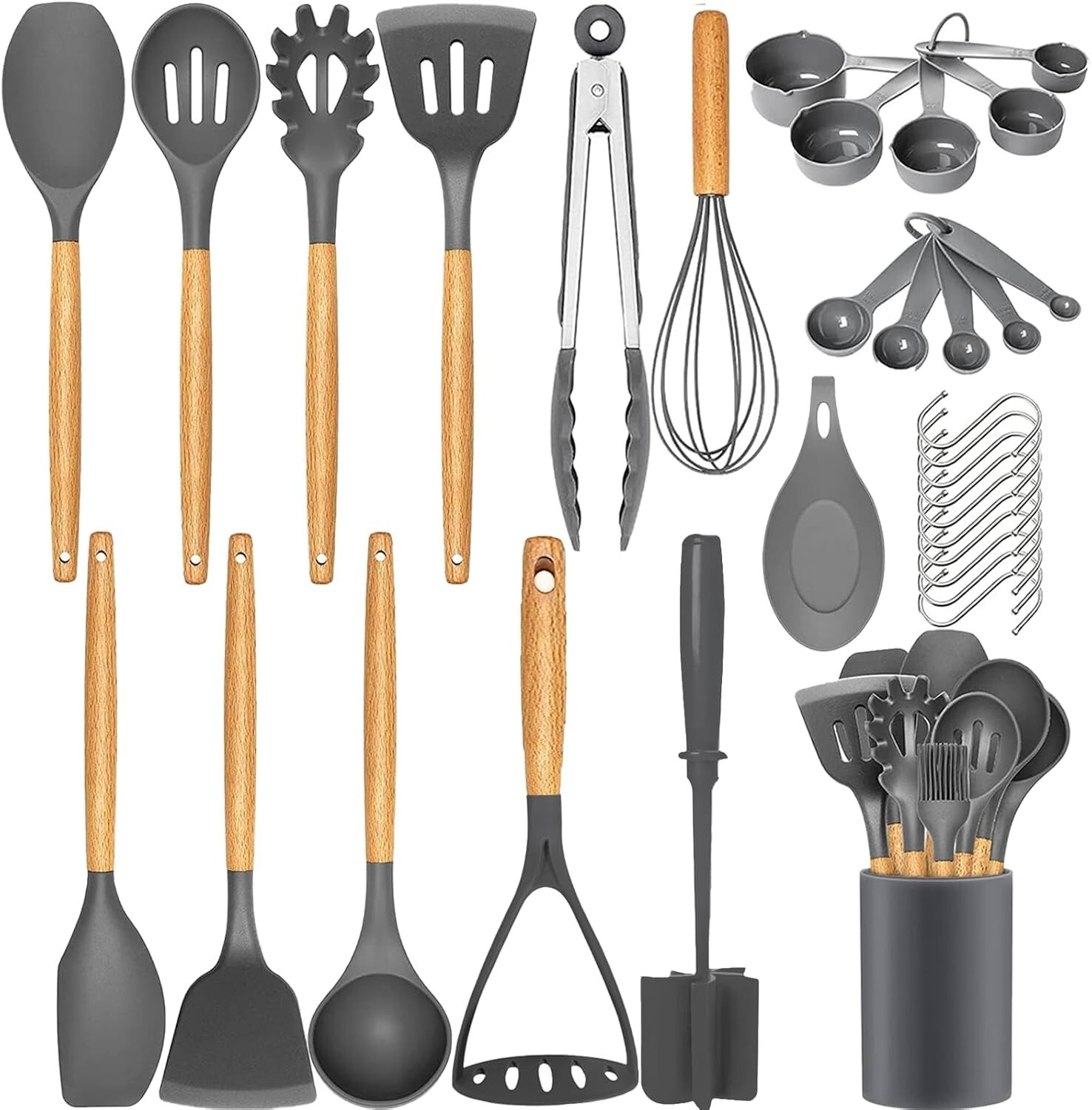 Silicone Kitchen Utensil Set 33pcs