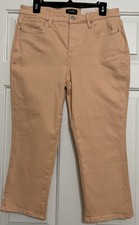 NWT NYDJ size 10 peach melon chloe capri jeans women's