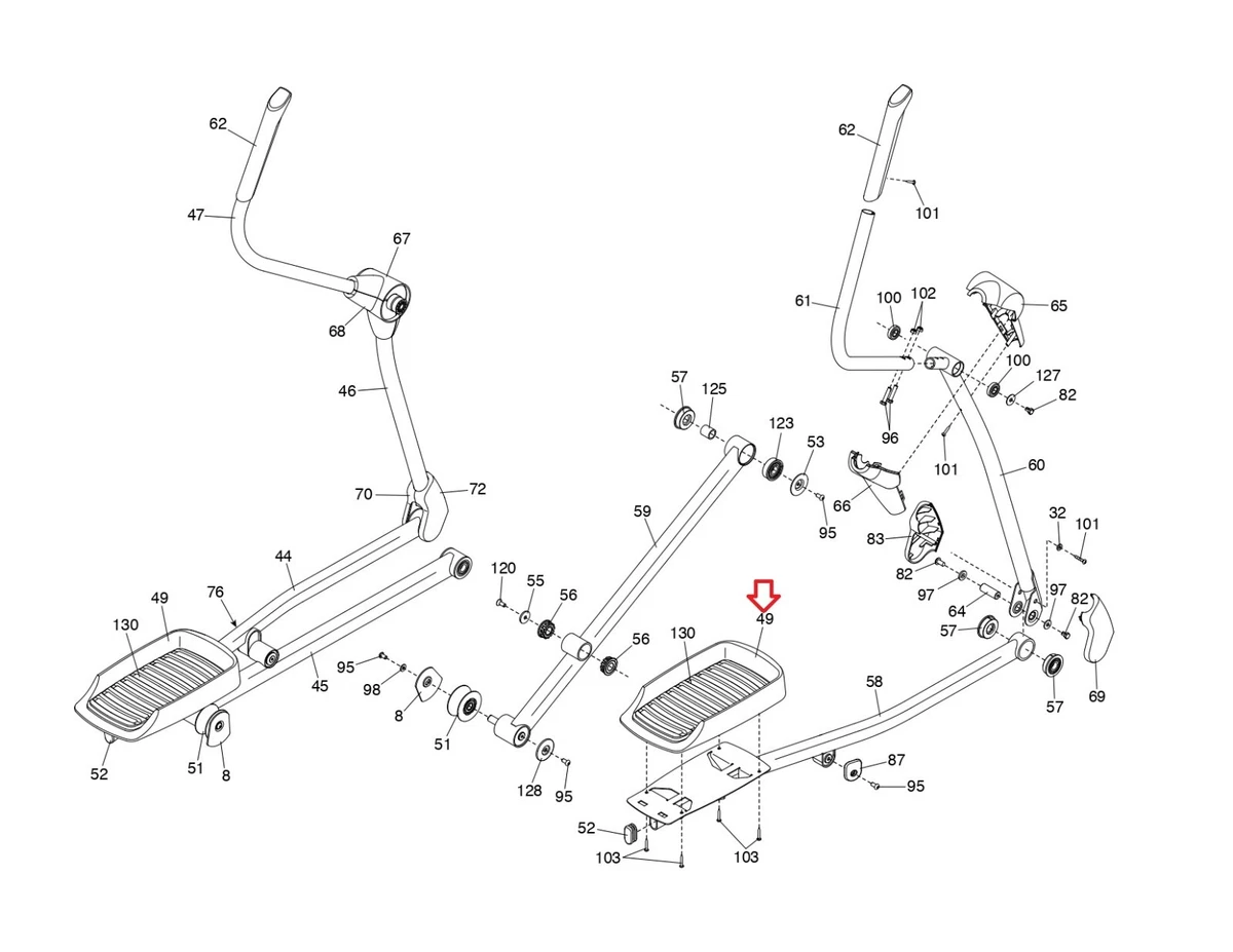 Proform endurance 520 online e elliptical assembly