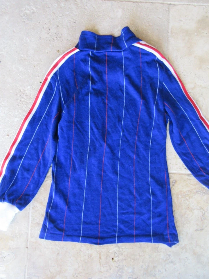 Maillot équipe de FRANCE Coupe du Monde ESPANA 82 vintage ADIDAS shirt 6 ans - Photo 3/3