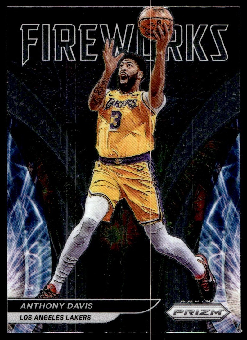 2021-22 Panini Prizm Fireworks Anthony Davis G34 Los Angeles Lakers #16