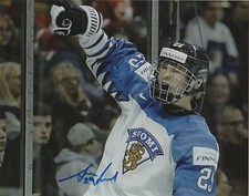 Team Finland Anton Lundell Signed Autographed 8x10 Photo COA #4
