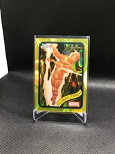 2025 Topps Chrome Marvel Yellow Lava Refractor #40 Human Torch