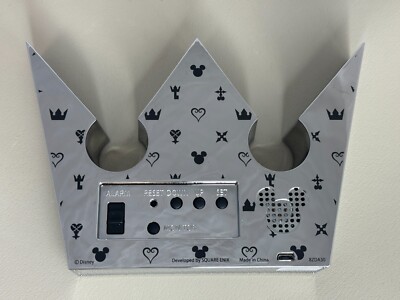 Kingdom Hearts Digital USB Alarm Silver Clock Crown Disney Square