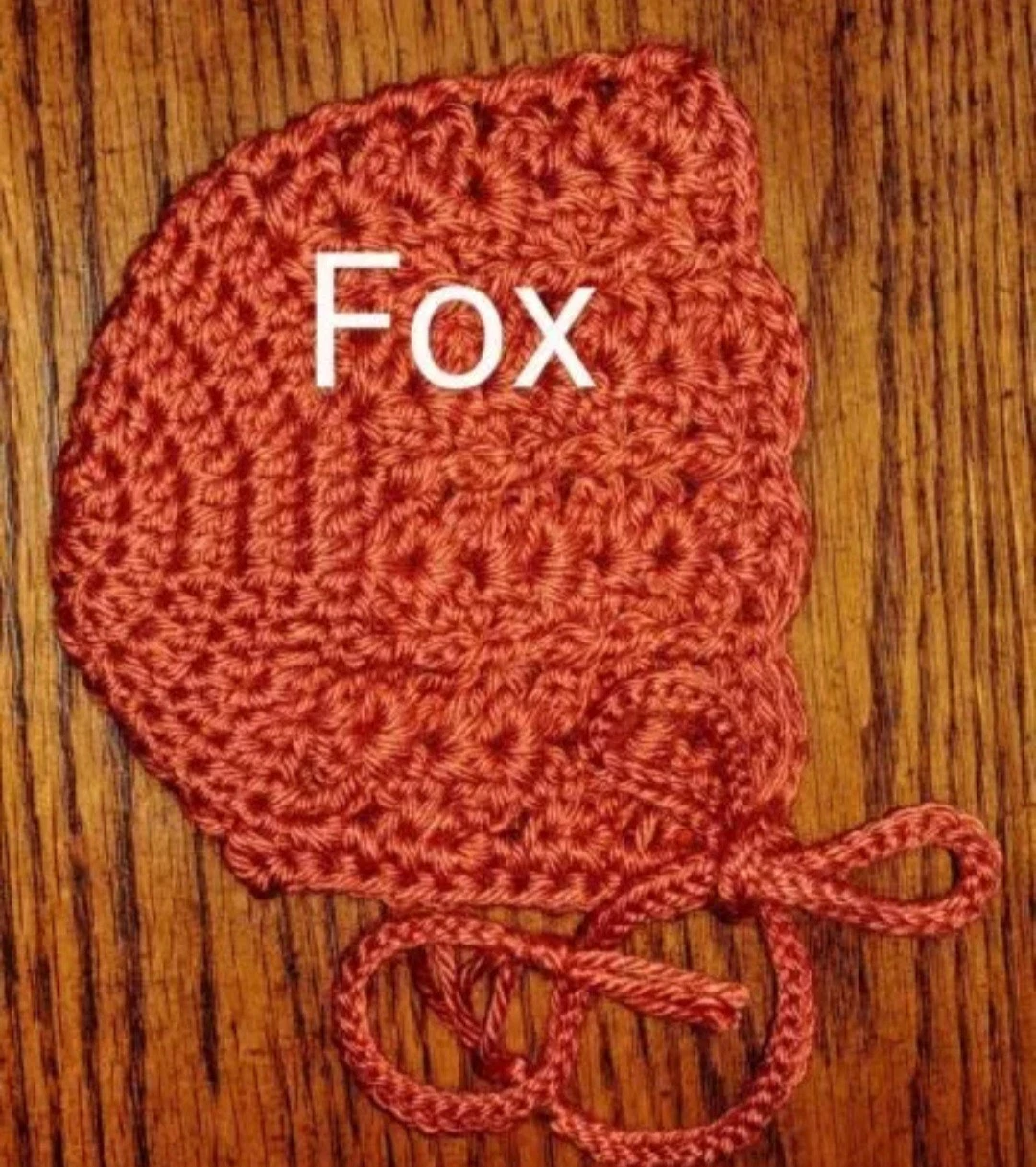 Hat New Leia Allen Handmade Crochet Winter Bonnet Newborn To 3 Months Fox Orange