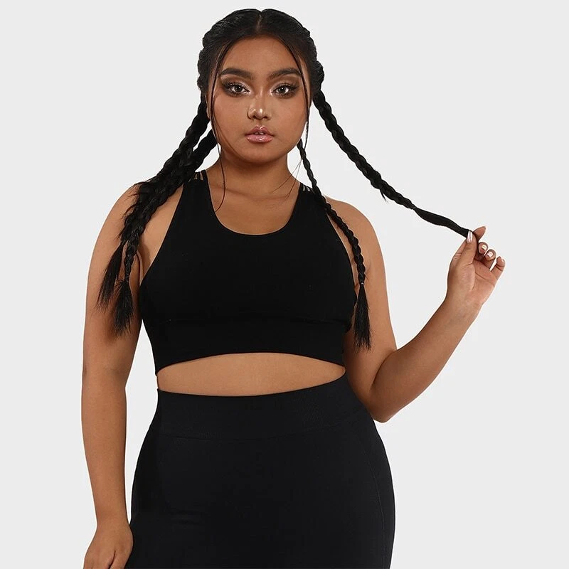 Sujetadores deportivos de yoga sin costuras para mujer talla grande L-3XL Foto 4 de 4