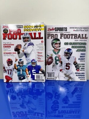 ATHLON SPORTS NFL PRO FOOTBALL PREVIEW MAGAZINE 2024 & Lindy’s Sports Lot