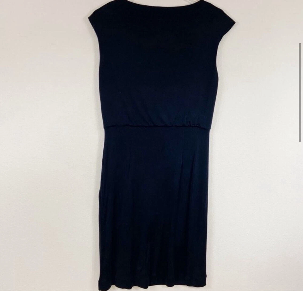 Tory Burch Abito nero Odila avvolgente taglia L