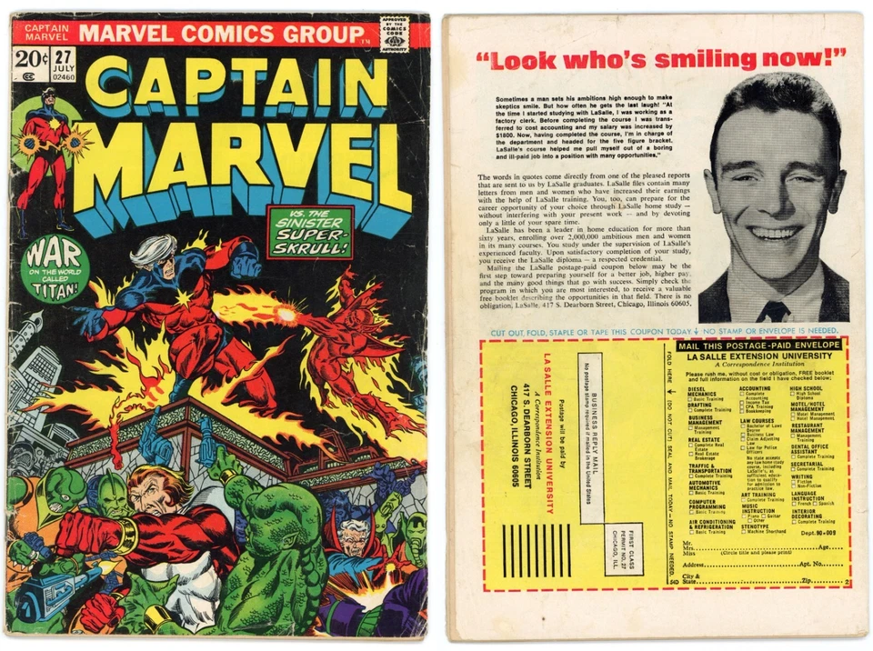 Captain Marvel #27 & Avengers #232 1st Eros STARFOX Harry Styles KEY 1973 1983 - Image 4 of 4