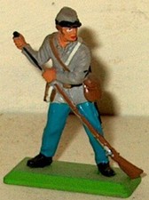 CIVIL WAR CONFEDERATE LOADING RIFLE 54MM BRITAIN DETAIL 1971