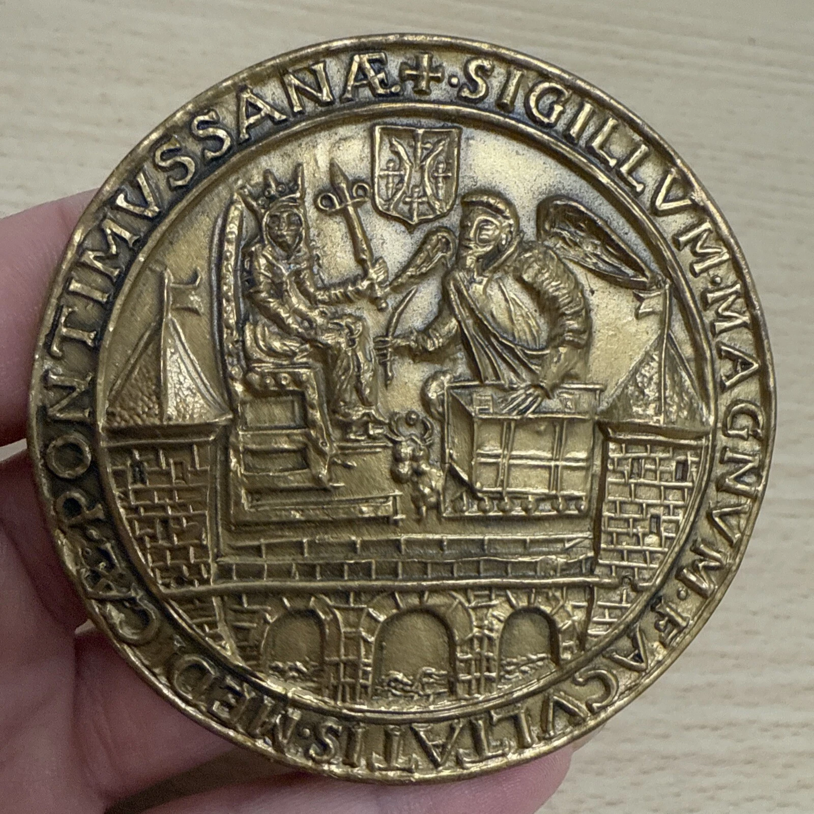 Médaille Pontimussana Sigillum Magnum Facultatis Medicae Avec Poinçon ￼