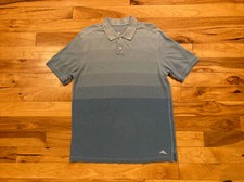 Tommy Bahama Blue Stripe Short Sleeve Polo Golf Casual Shirt Men's Size Medium