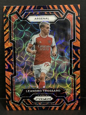 2023-24 Panini Prizm EPL Arsenal Leandro Trossard Tiger Stripe
