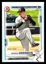2021 BOWMAN DRAFT 1ST SKY BLUE CHICAGO WHITE SOX - BROOKS GOSSWEIN /499 #BD-21