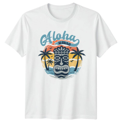 Aloha Hawaii Tiki T-Shirt Sommer Strand Urlaub T-Shirt