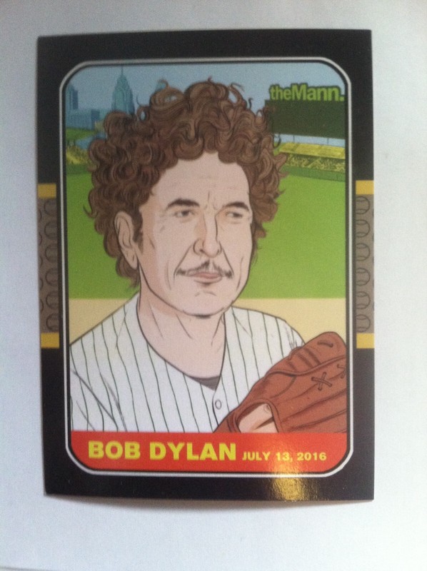 Bob Dylan baseball card Mann Ctr 7/13/2016