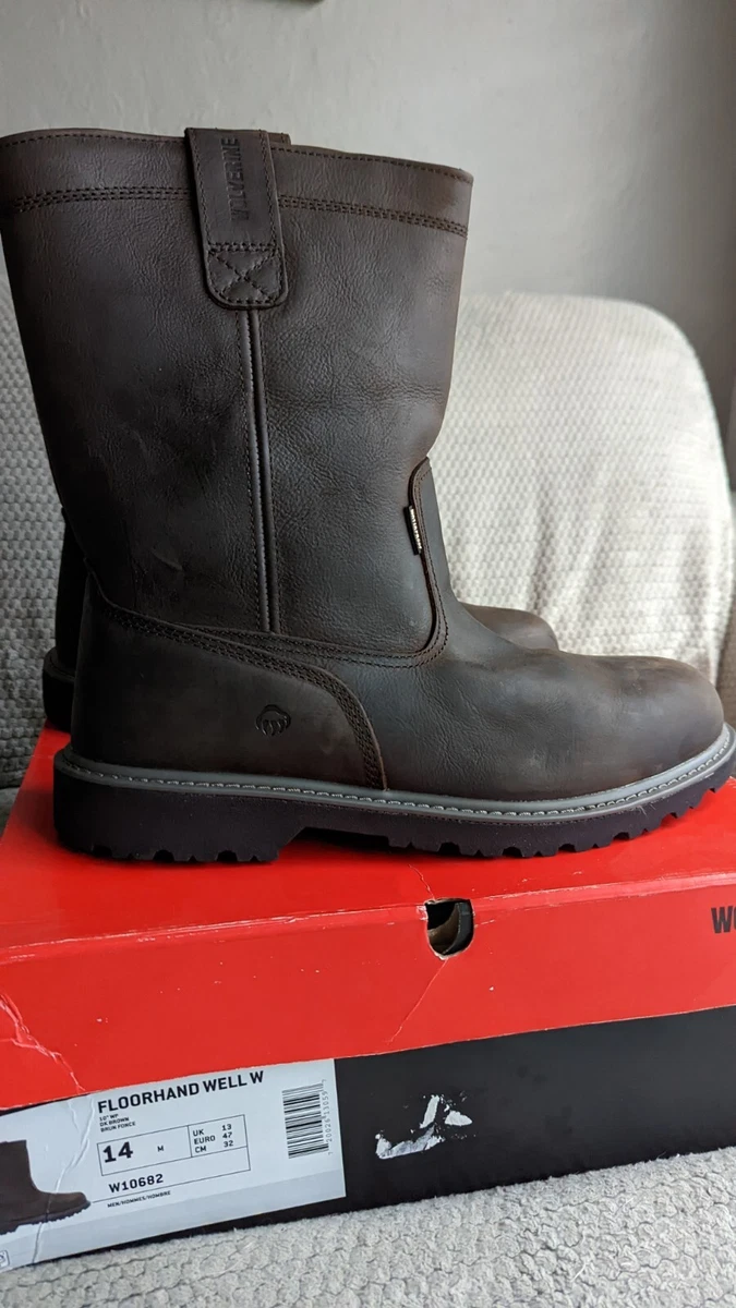 Wolverine Floorhand Well W Mens 14 Dk Brown w10682 Waterproof