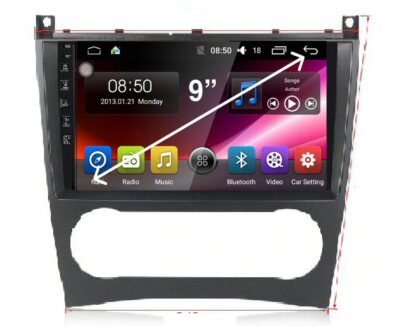 C CLASS W203 2004-2006 GPS  APPLE CARPLAY ANDROID AUTO CAMERA ODB DAB+ TPMS DVR 