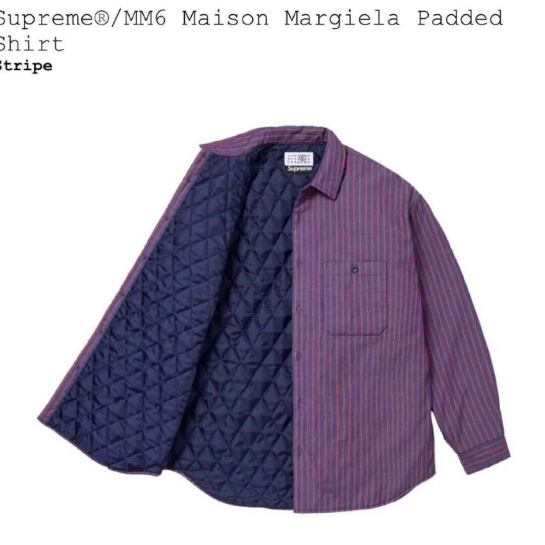 SUPREME 24SS x MM6 Maison Margiela Padded Shirt M6 Striped SUPREME 24SS x MM6 Maison Margiela Padded Shirt M6 Striped