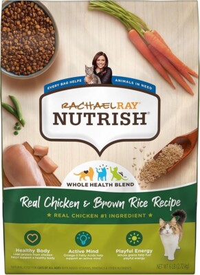 Rachael Ray Nutrish Premium Natural Dry Cat Food Real Chicken&Brown Rice Recipe