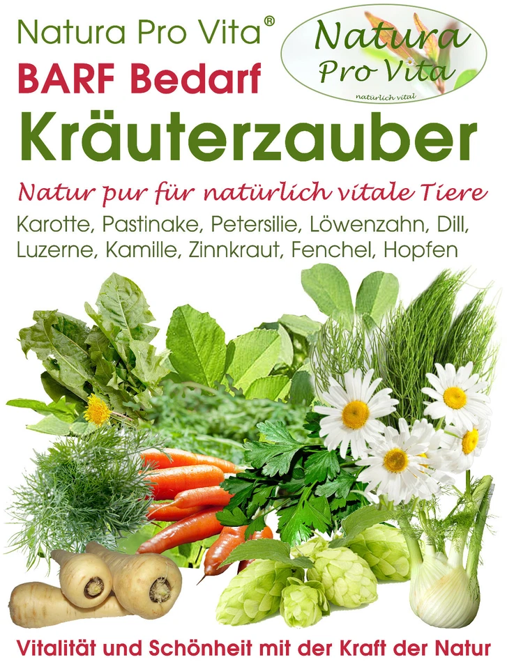 Kräutermischung Hund Barf Kräuter mit Gemüse Natura ProVita Kräuterzauber 3kg - Bild 3 von 4
