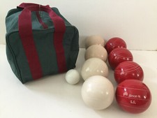 Premium Quality Engraved Bocce set -110mm White and Red Balls with Engraving