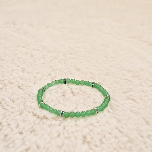Chalzedon Perlenarmband Armband Positive Energie Steine 4mm Länge 17cm - Bild 3 von 3