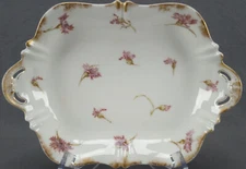 Haviland Limoges Schleiger 1029-3 Pink Carnation Vegetable / Serving Dish 1890s