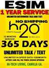 H2O H20 โ
Esim Activation ๐ฎ 365 Day - Year Unlimited Service โญ Now 36 Gb Data!