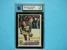 1977/78 O-PEE-CHEE NHL HOCKEY CARD #134 MIKE MILBURY ROOKIE KSA 7.5 NM+ OPC. rookie card picture
