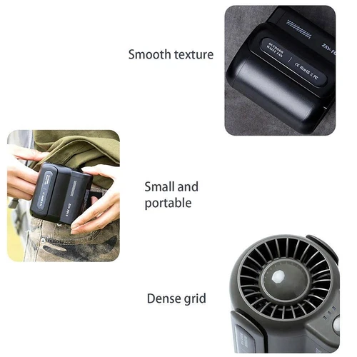 2024 Cool Clip Fan Under Shirt Cool Clip Waist Fan Clip-On Portable Air Cooler - Bild 8 von 23