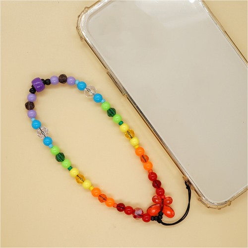 Gradient Color Mobile Phone Charm Crystal Hanging Chain Decoration - 第 10/12 張圖片