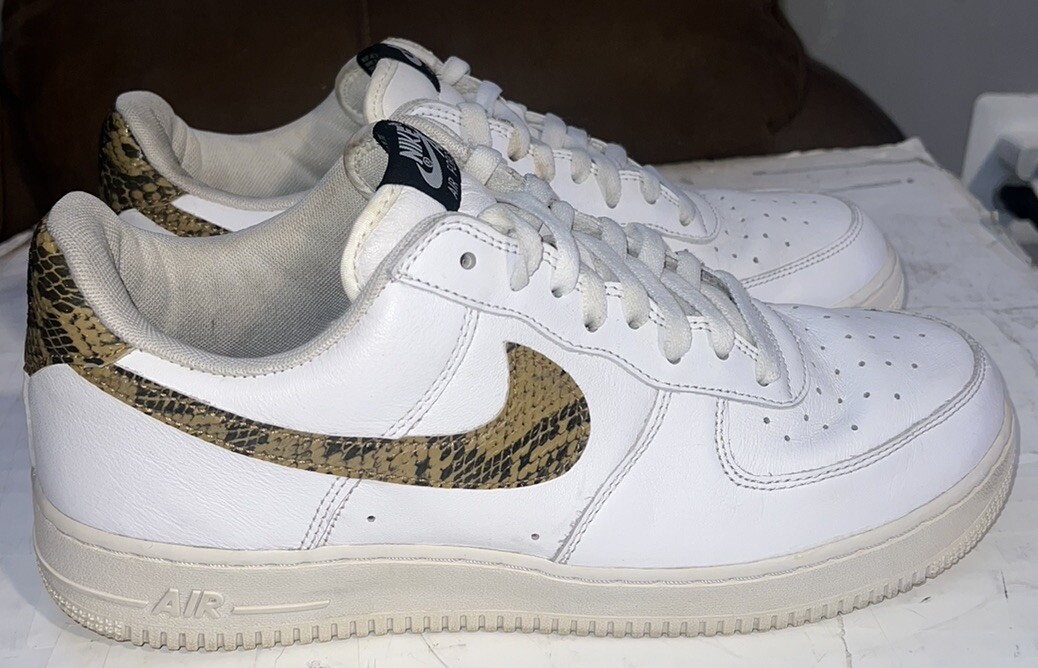 Nike Air Force Low Retro PRM QS Ivory Snake White Gold AO1635