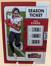 2021 Panini Contenders Football Season Ticket Mike Evans card #92 Buccaneers