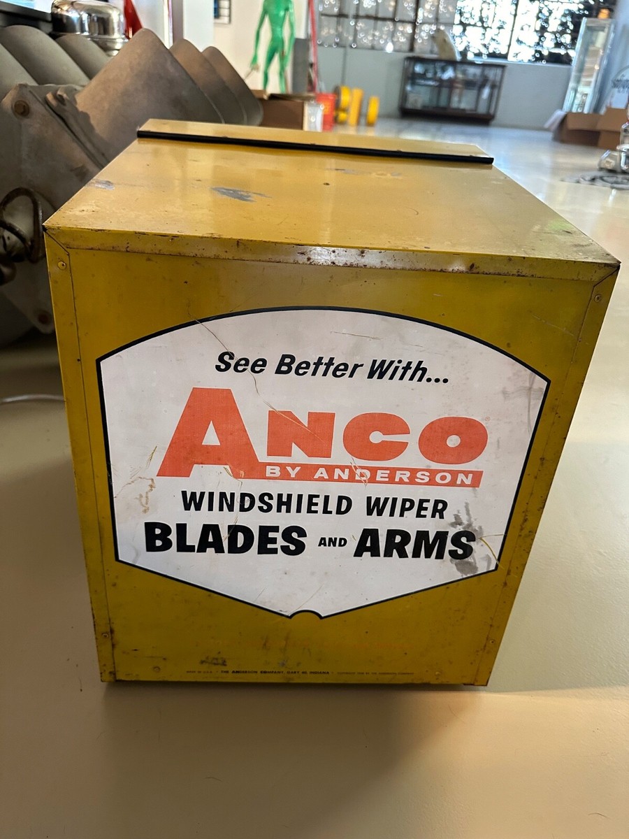 激レア1950s Anco Windshield Wipers Tool Box Vintage ANCO Windshield Wiper Blades And Arms Metal Store Display