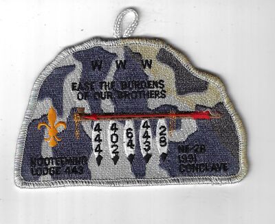 1991 OA Conclave NE2B Nooteeming Lodge 443 SMY bdr. [CLV-871]