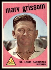 1959 Topps #243 Marv Grissom St. Louis Cardinals VG-VGEX Crease