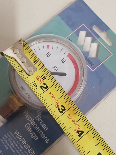 NEW Weldmark GA025-16 3" Brass Pressure Gauge 0-30 PSI *FREE SHIPPING* - Picture 6 of 6